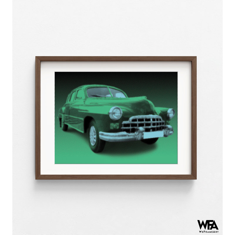Affiche GAZ-M20 Pobeda, œuvre d'art de voiture contemporaine verte, reproduction de voiture de Pobeda 1955, œuvre d'art graphique, idée de cadeau de mécanicien de mari