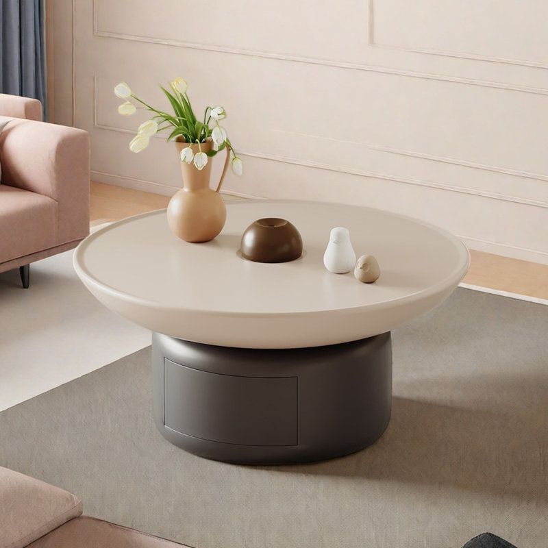 Table basse ronde de style crème