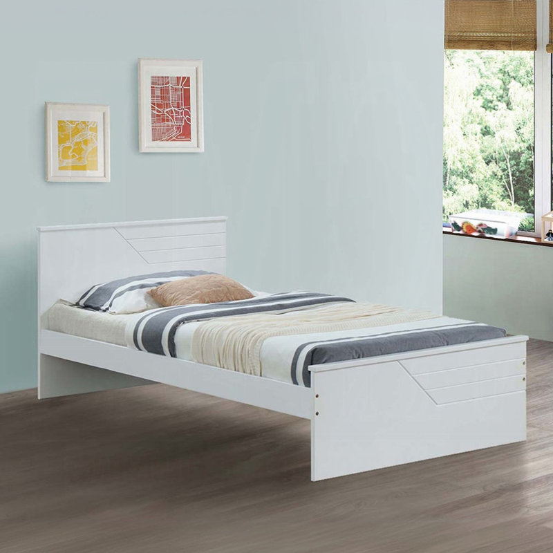 Lit simple, blanc