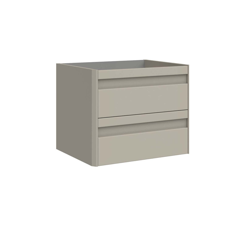 Meuble-lavabo simple 2 tiroirs DAX Venice, 24 po, vison mat, Vison mat