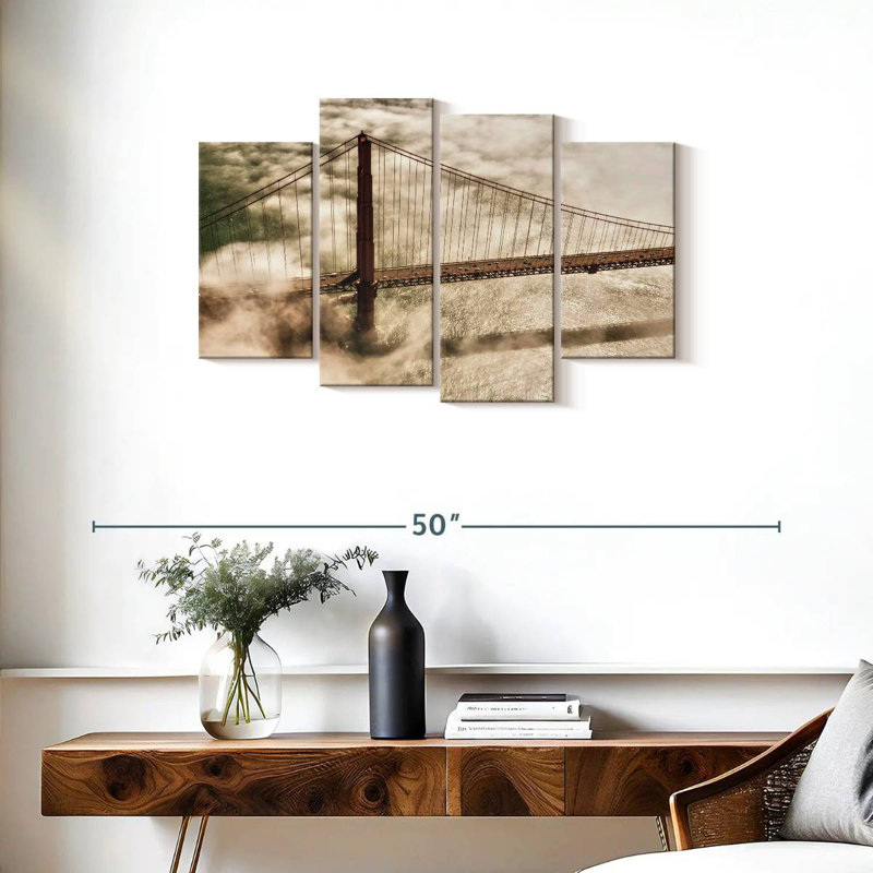 Lilie Clouds Above Golden Gate Bridge, 22" H x 36" W