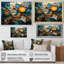 Gamar sarcelle jaune abstrait fractal collage mélodie II - fractales murales-1444370770-1444370769