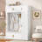 American Style 4-in-1 Hall Tree with Padded Bench, 4 Hooks, and Multi-Tier Storage Shelves