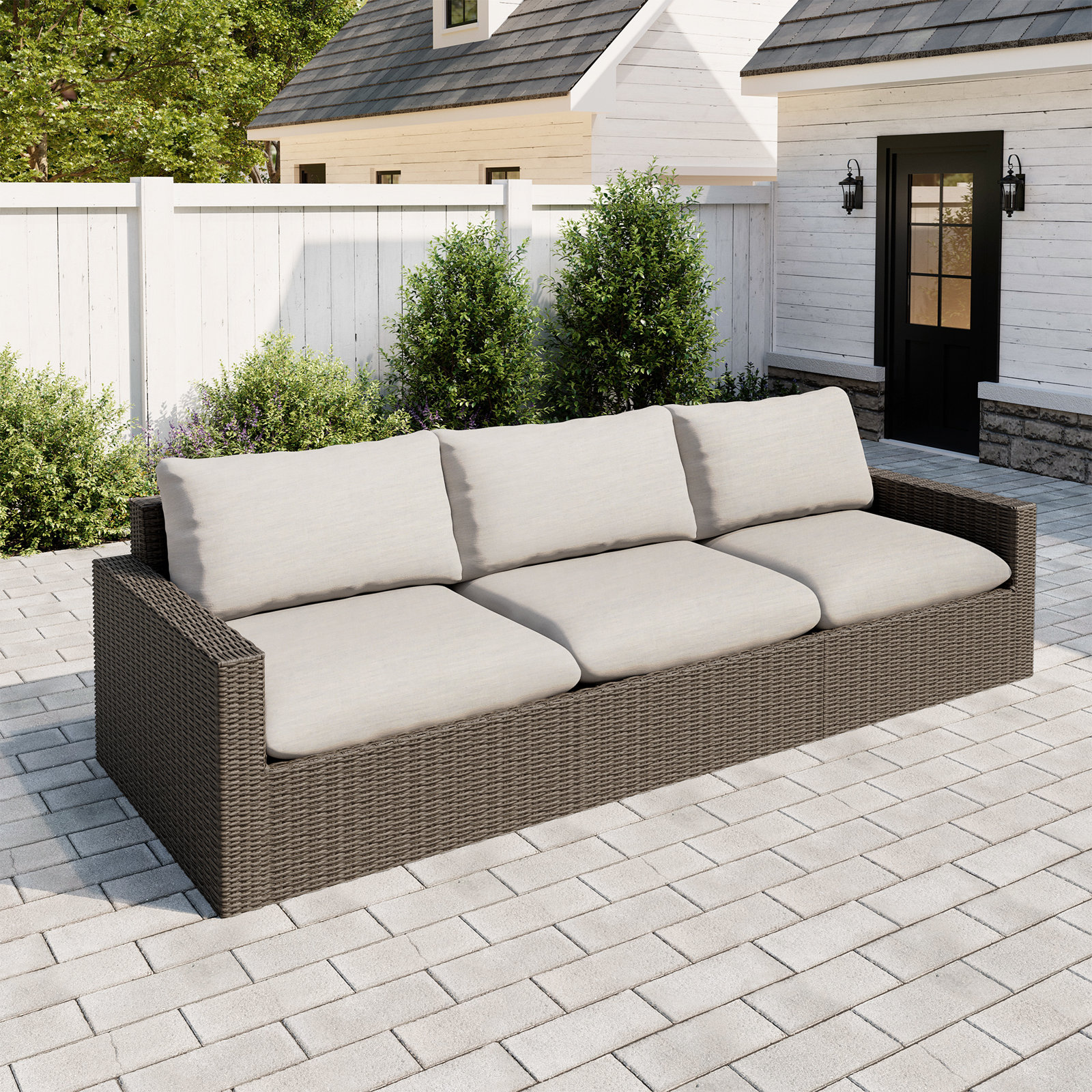 Pippa 102" Wicker Outdoor Sofa