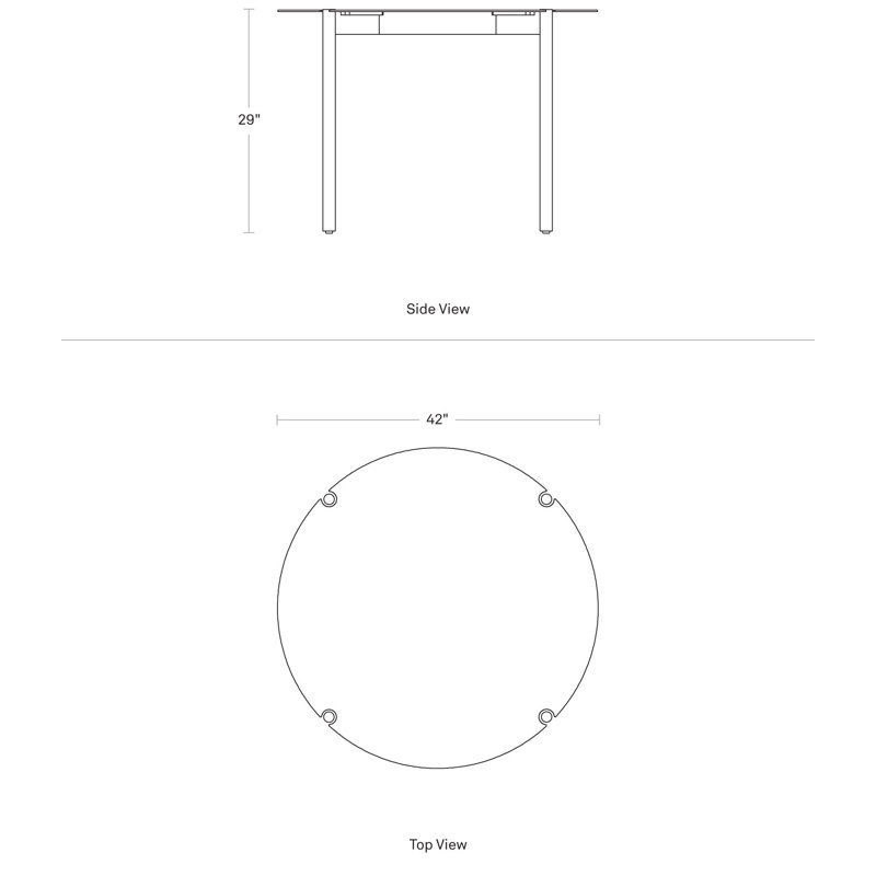 Comeuppance Round Metal Outdoor Dining Table , 42'' in. W 42'' in. D, Gray Green