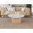 36" Marbled Wood Round Coffee Table-1065689498