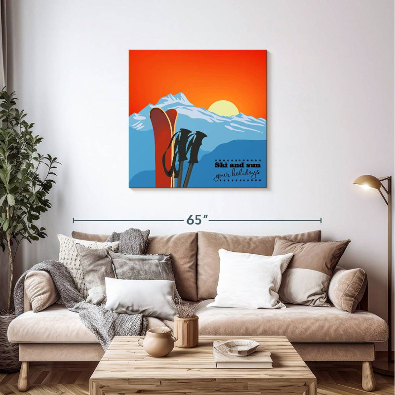 Ski And Sun, 36" H x 36" W