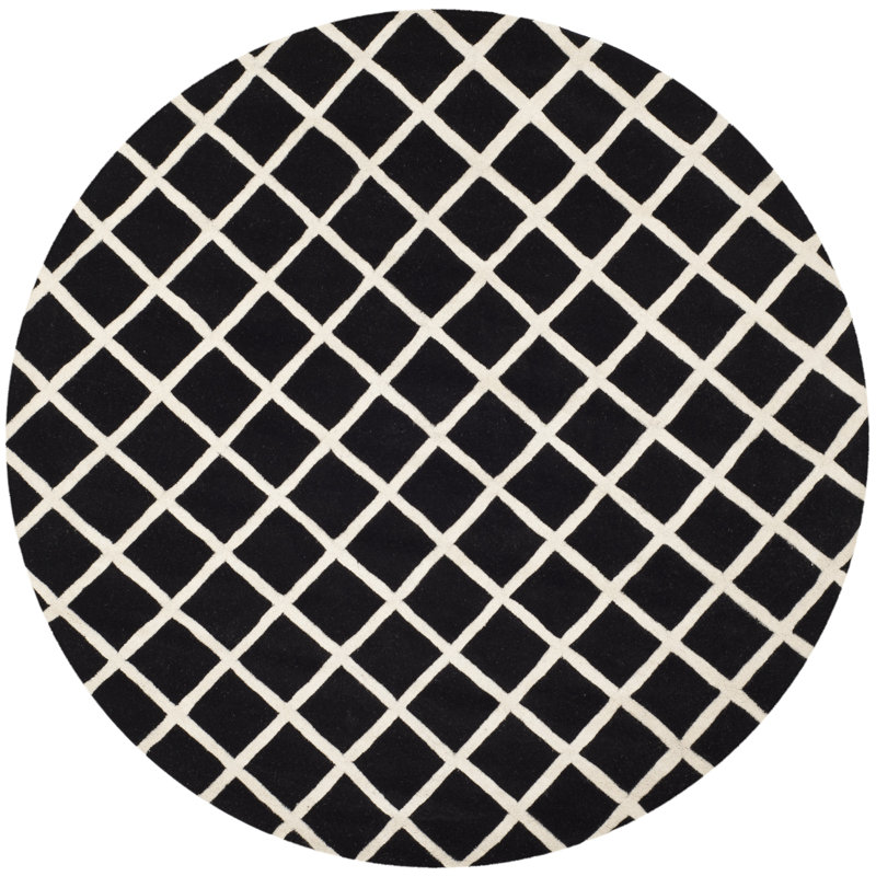 Teresita Hand Tufted Wool Geometric Rug, Round 7'