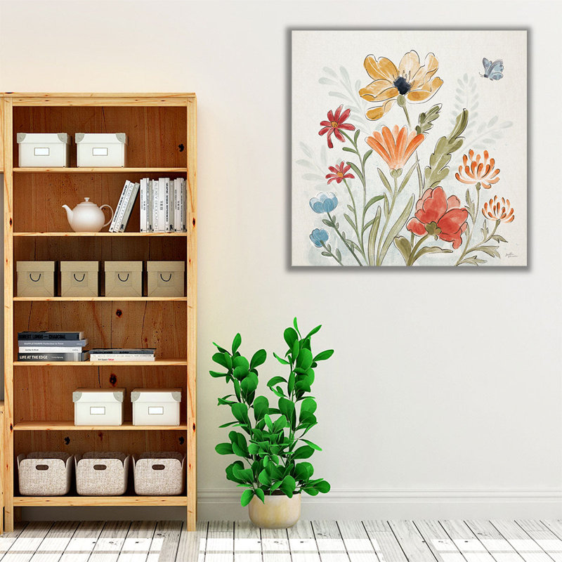 Épices pétales III - reproduction d'art sur toile, H 12 po x l 12 po