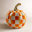 Orange Check Mini Pumpkin