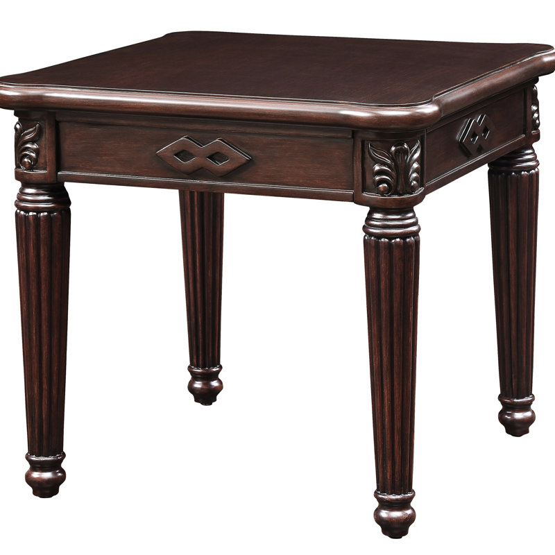 Table de bout rectangulaire en bois avec pieds classiques