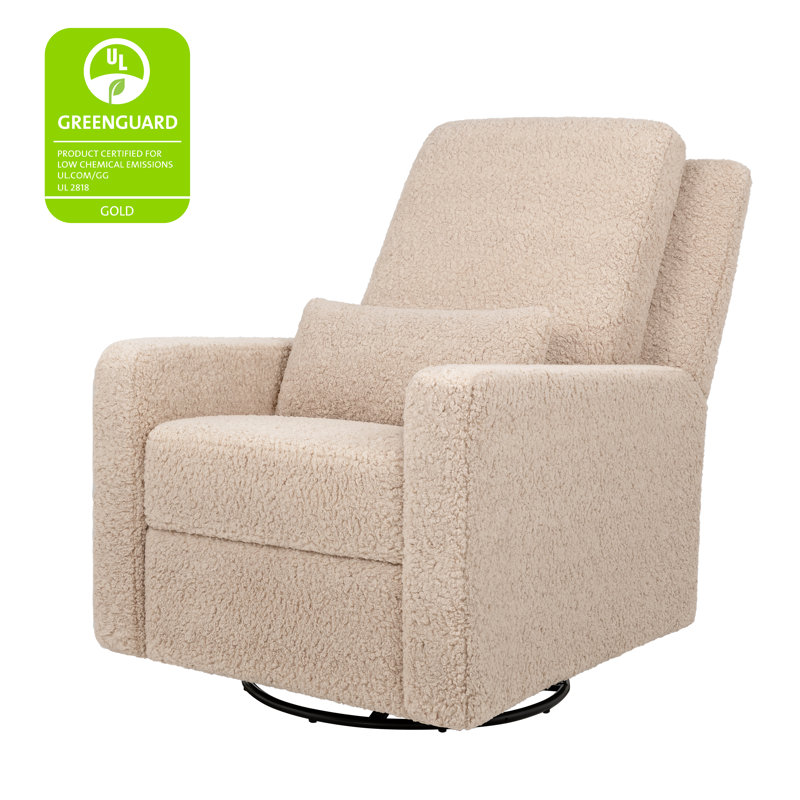 Sigi Recliner And Glider In Eco-Performance Fabric | Water Repellent & Stain Resistant, Chai Shearling