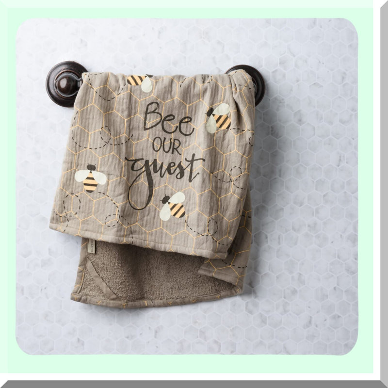 Bee Bliss Decorative Hand Towel - 28x16 Inches