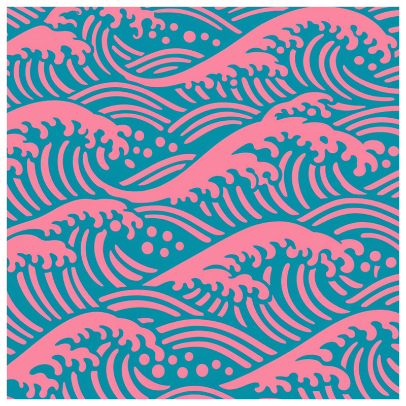 Édredon Pink Ocean Waves, Twin Extra Long