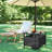 Adirondack Square Outdoor Side Table with Umbrella Hole, Pool Composite Patio Table,HDPE End Tables for Backyard,Pool, Indoor Companion, Easy Maintenance & Weather Resistant(Wood Like)-1678847905