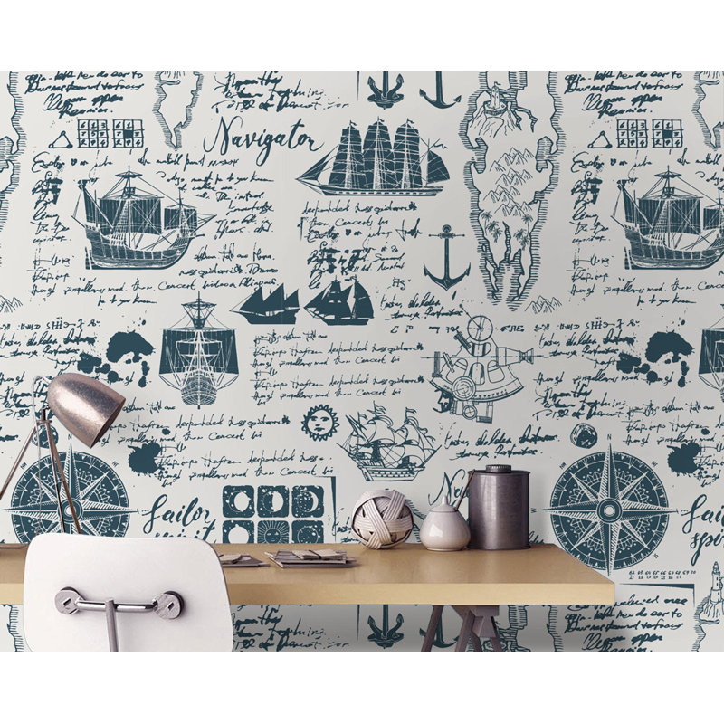 Papier peint amovible Sailor, L 105,96 po x l 187 po