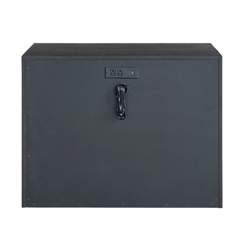 Modern 38'' W Nightstand, Brown