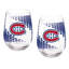 Ensemble de 2 verres à vin sans pied sous licence officielle NHL, 50 cl (17 oz).-1205338381