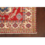 Tapis rouge en laine noué à la main de conception unique 3 pi 5 po x 5 pi