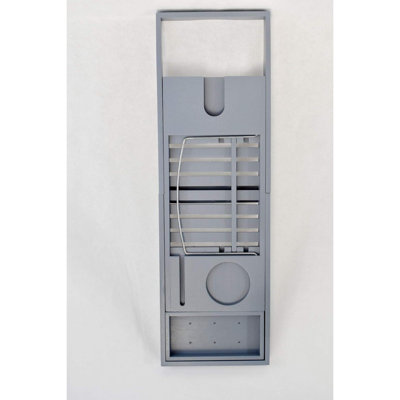Bellemoor Extendable Bath Tub Caddy Bath Tray Bathroom Organiser Bathtub Storage Tray Grey