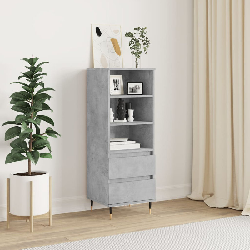 Milanie 40cm Sideboard, Concrete Grey
