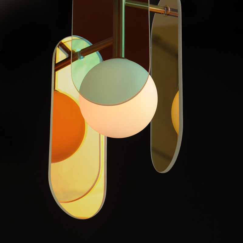 Megalith 1 - Light LED Pendant, Dichroic, Natural Aged Brass