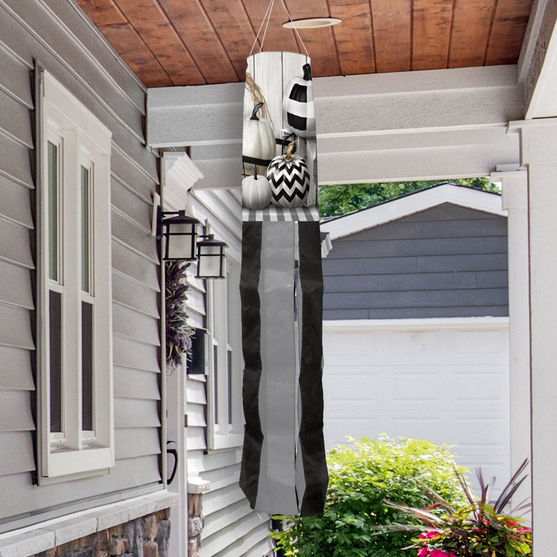 Black And White Pumpkins Windsock