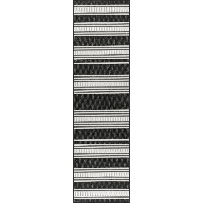  Romy Striped Indoor/Outdoor Area Rug, Runner 2' x 8'