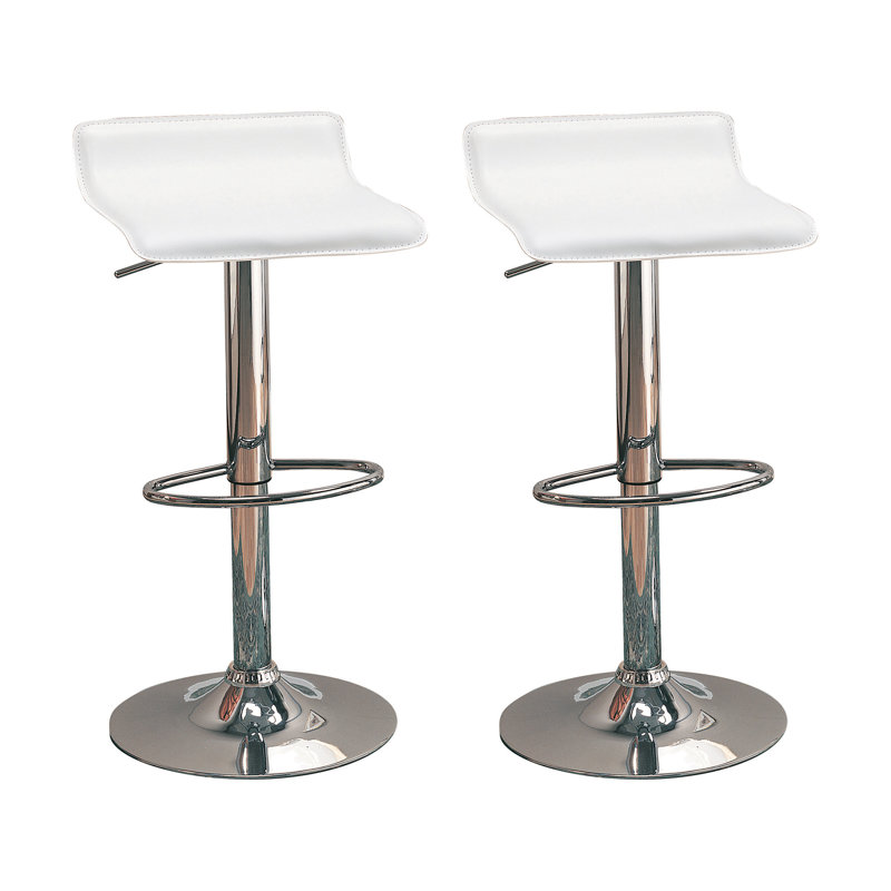 Tabouret de bar pivotant réglable Seftton, Blanc