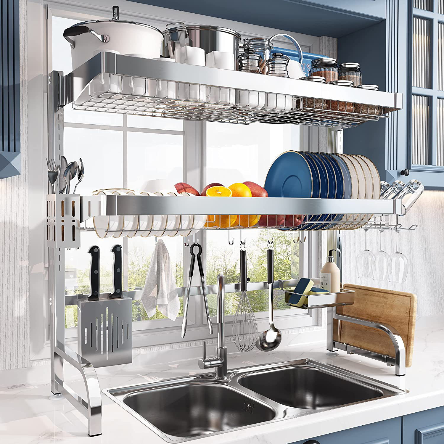 3-Tier White Bathroom Shelf Unit - MDF Storage Rack For Towels, Books & Decor