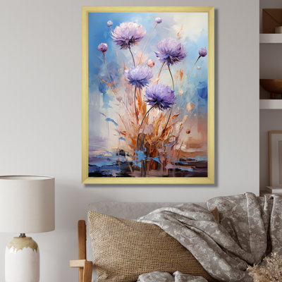 Bleu et mauve, symphonie de bleuets sur toile