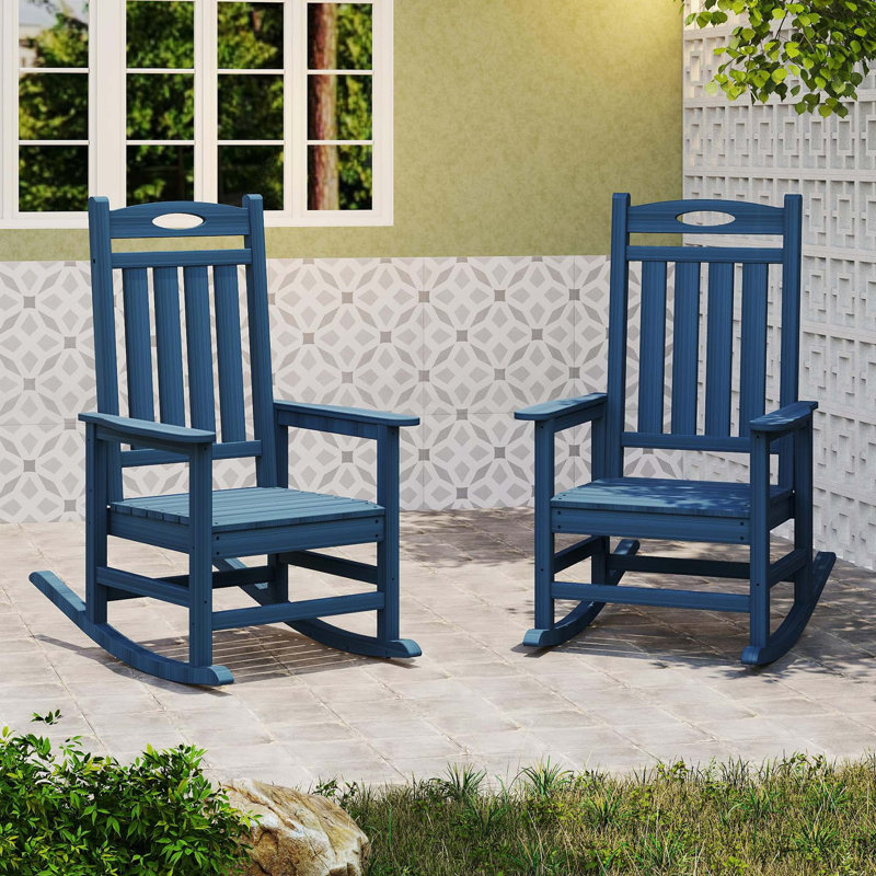 Ensemble de chaises berçantes surdimensionnées pour adultes, Dark Blue