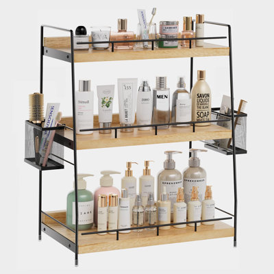Bathroom Organizer Countertop, 3 Tier Bathroom Counter Organizer With Basket For Skin Care Organizer, Bathroom,Kitchen, Vanity Organizer