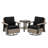 3 Pieces Wicker Swivel Gliders Patio Chairs Set With Side Table-120465758