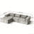 107" Compressed Sectional Sofas(Black)-1103569071