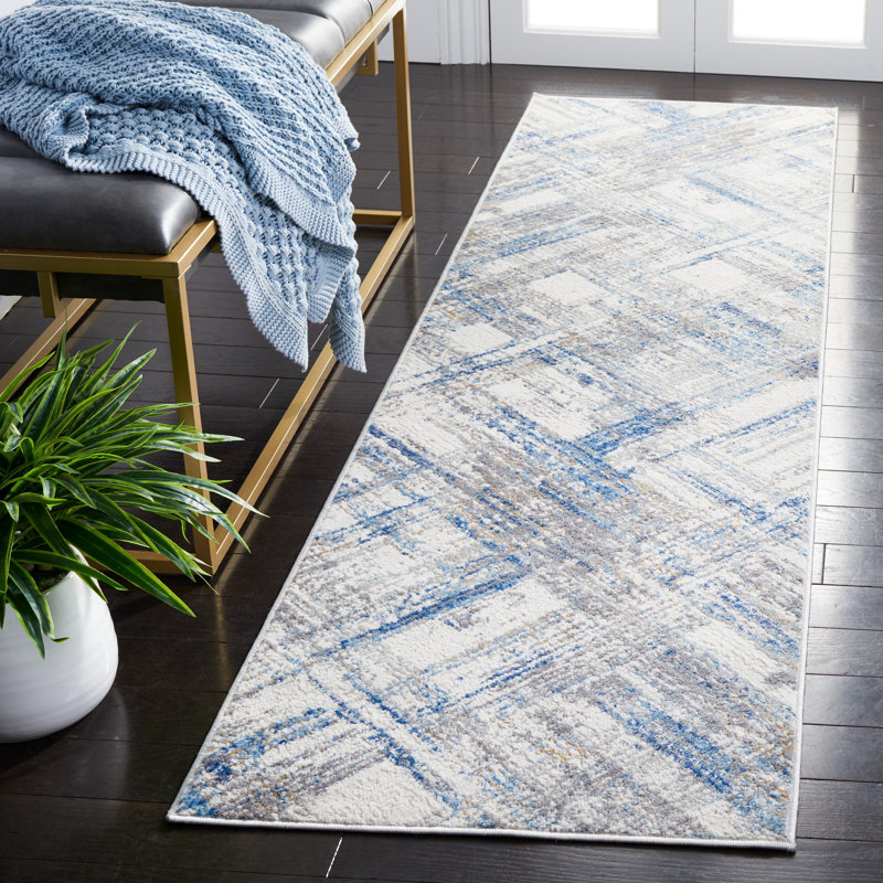 Shivan 100 Performance Geometric Rug, Runner 2'2" x 8'