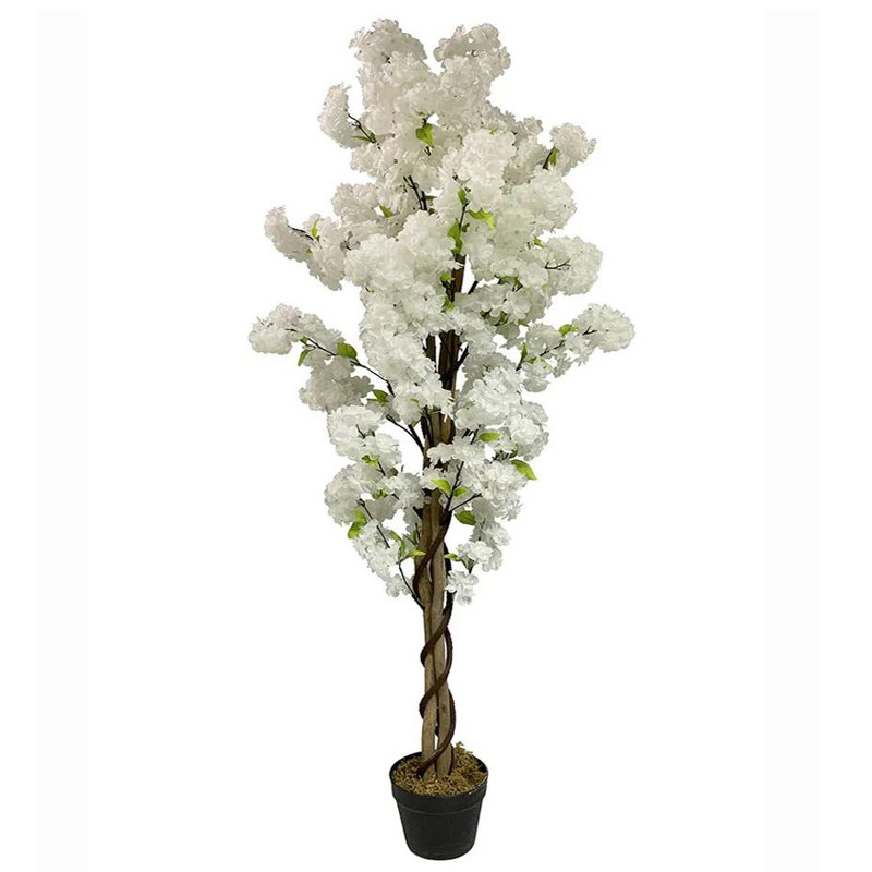 150cm Faux Tree in Pot Liner, White