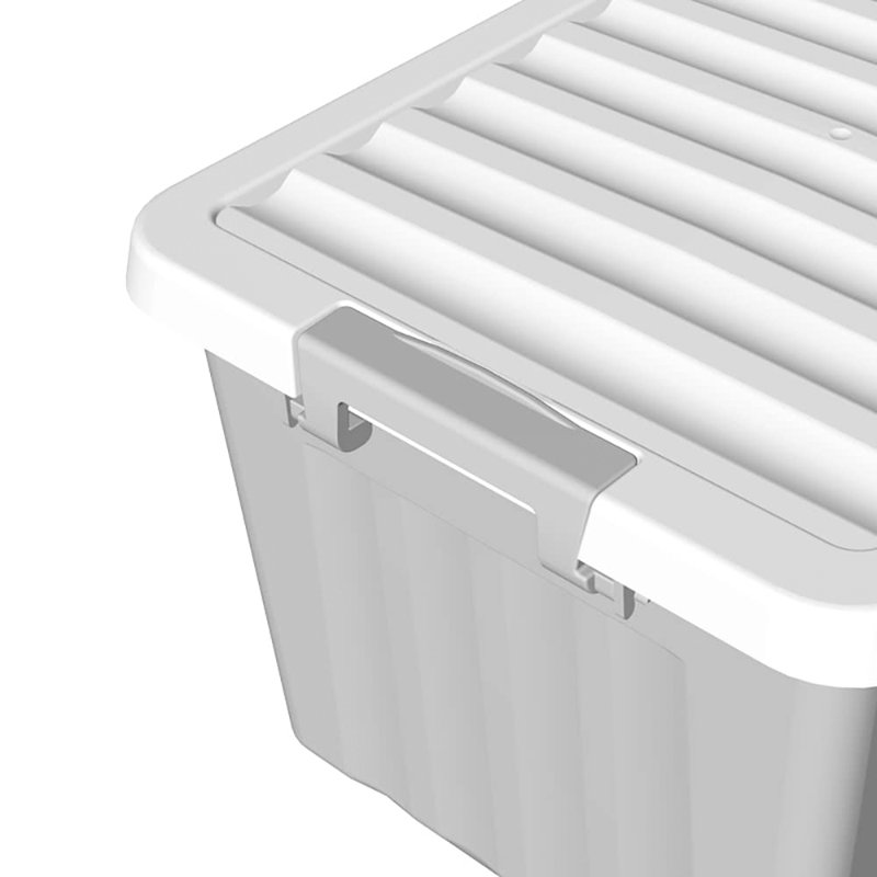 Rebrilliant Plastic Decorative Bin, 15, Grey