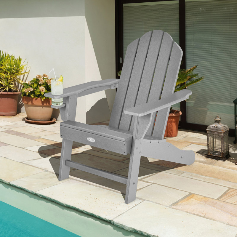Outdoor Adirondack Chair, Gray