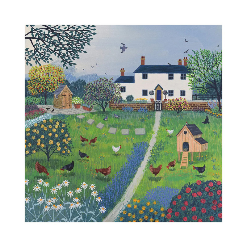 The Hen House - Wrapped Canvas Print, 30.48 cm H x 30.48 cm W