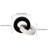 Unity Marble Ring Sculpture – 5.5" Handcrafted Black & White Marble, Modern Interlocked Décor for Shelf or Table