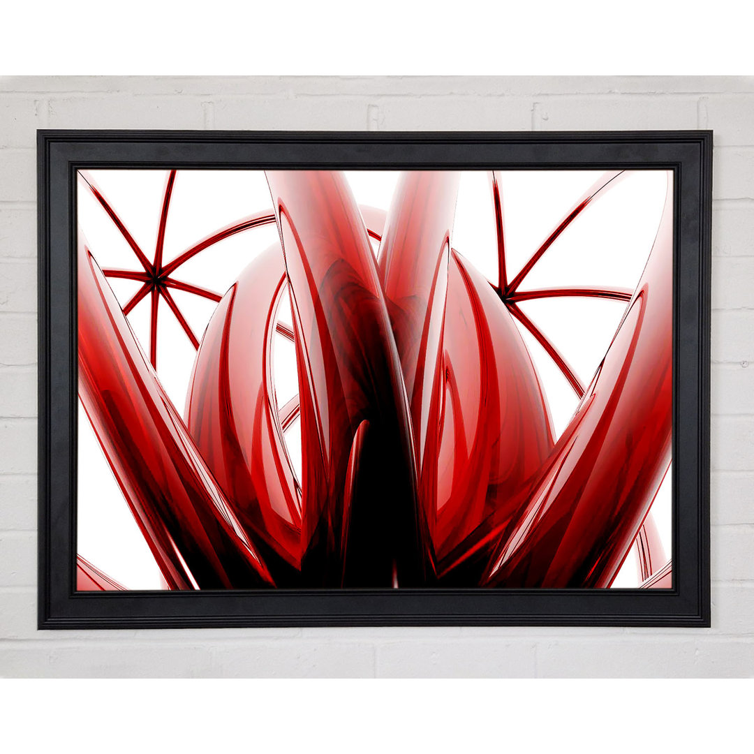 Gerahmter Kunstdruck Crimson Glass