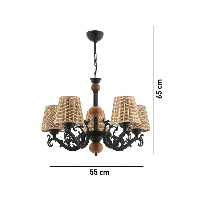Chandelier, Naturel / noir / blanc