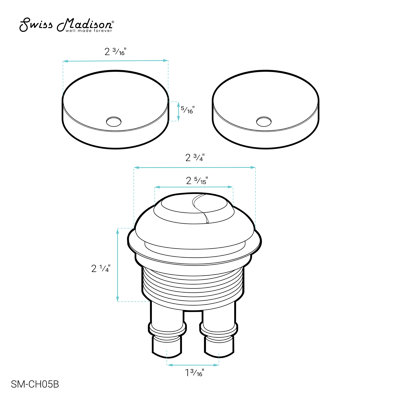 Quincaillerie de toilette Swiss Madison (SM-1T803HB) (SM-TPT19, SM-QQF10)