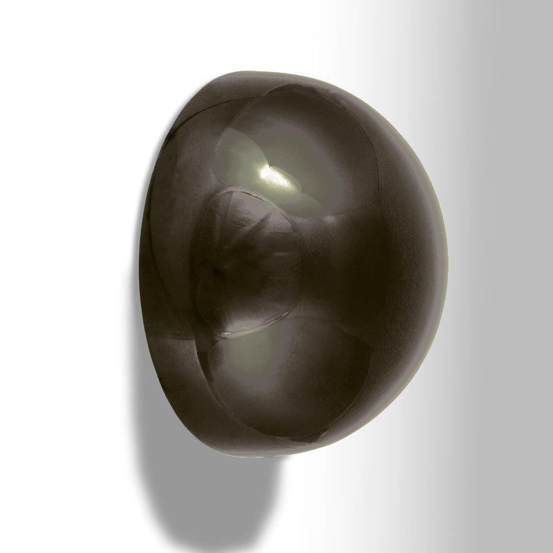 Demi-boule 6 po, lustre Mica, Lustre noir, H 6 po x l 6 po x P 4 po