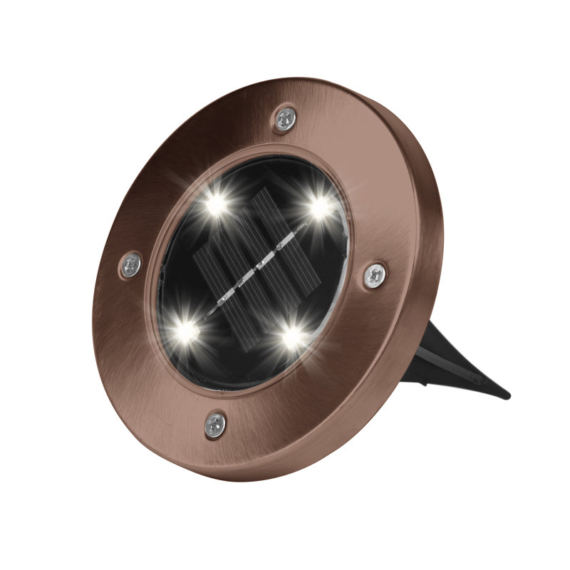Low Voltage Solar Powered Integrated LED Pathway Light Pack, Bronze