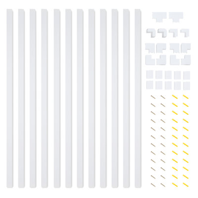 Douze couvre-câbles de 25 pouces - Ensemble de gestion de câbles au total de 300 pouces pour câbles de télévision ou d'ordinateur fixés au mur par Simple Cord