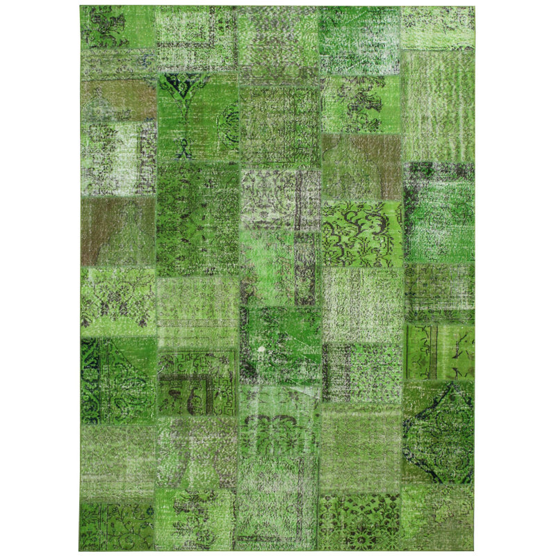 Overdye One-of-a-Kind Rectangle 8'3" X 11'6" Wool Area Rug in