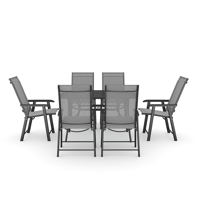 Brinley 6 - Person Patio Dining Set with Rectangular Table, 120cm