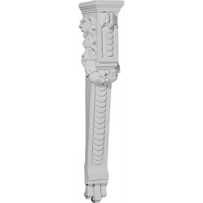 Endurathane Legacy Acanthus Corbel, 3 7/8"W x 2 3/4"D x 5 7/8"H, Factory Primed (2-Pack)
